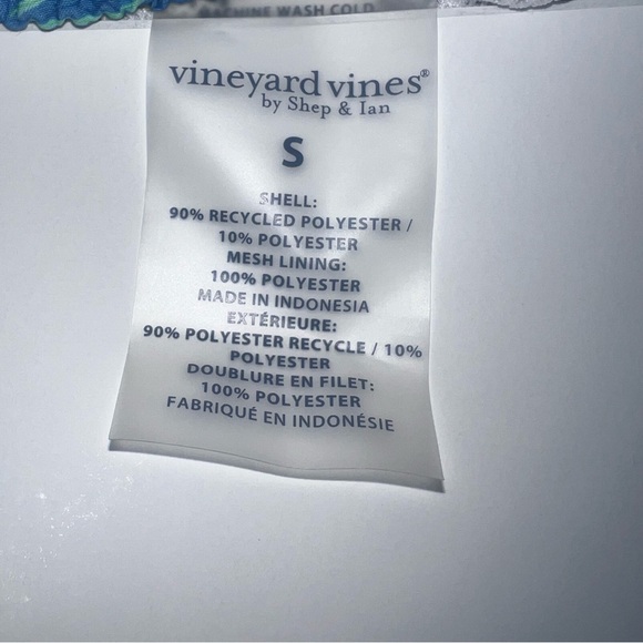 Vineyard Vines Boys Blue Swim Trunks Size Small Fish Print Mesh Lined - Picture 6 of 8